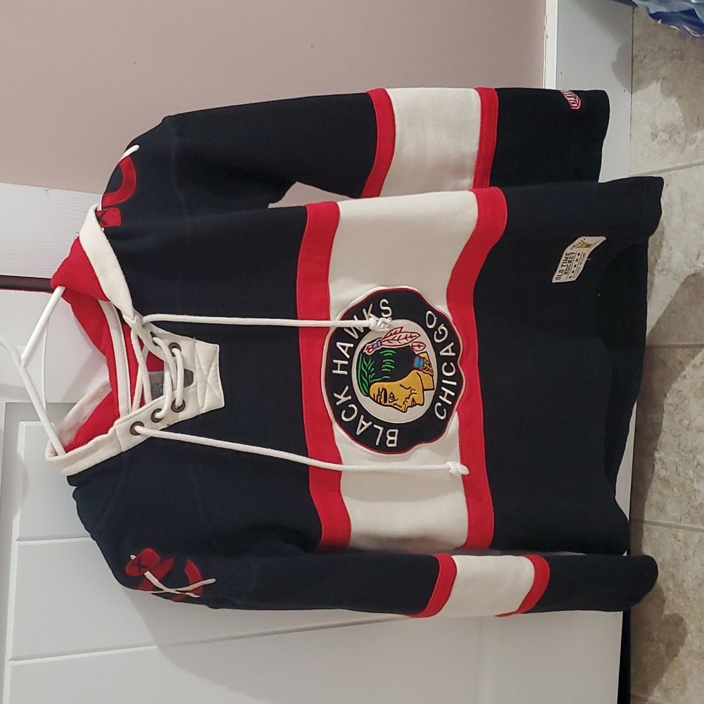 Old Time Hockey Hoodie Chicago Blackhawks Women's Size Small Excellent